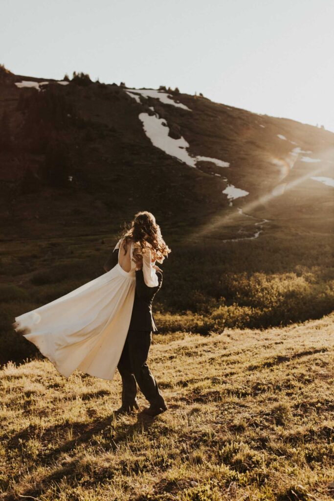 Photo Bride in ivory ALBA dress