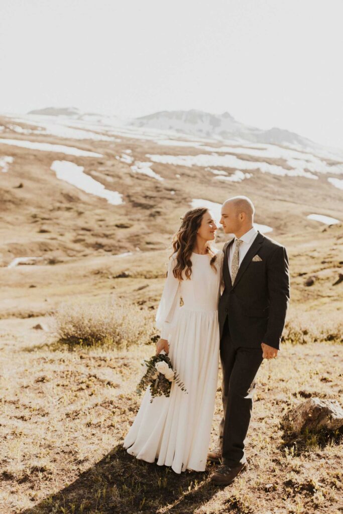 Photo Bride in ivory ALBA dress