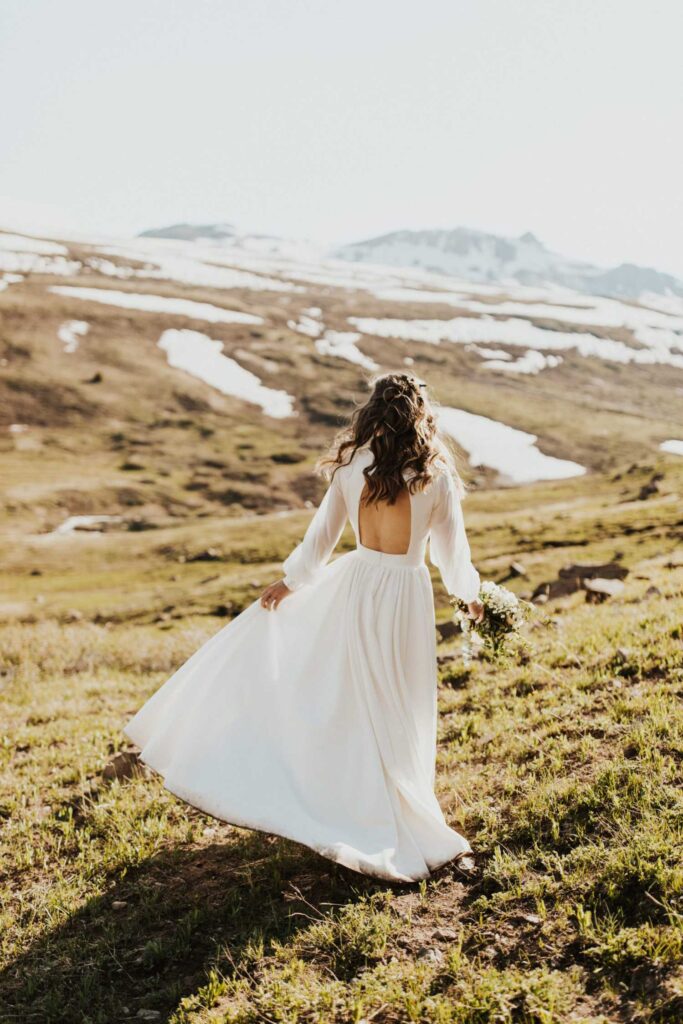 Photo Bride in ivory ALBA dress