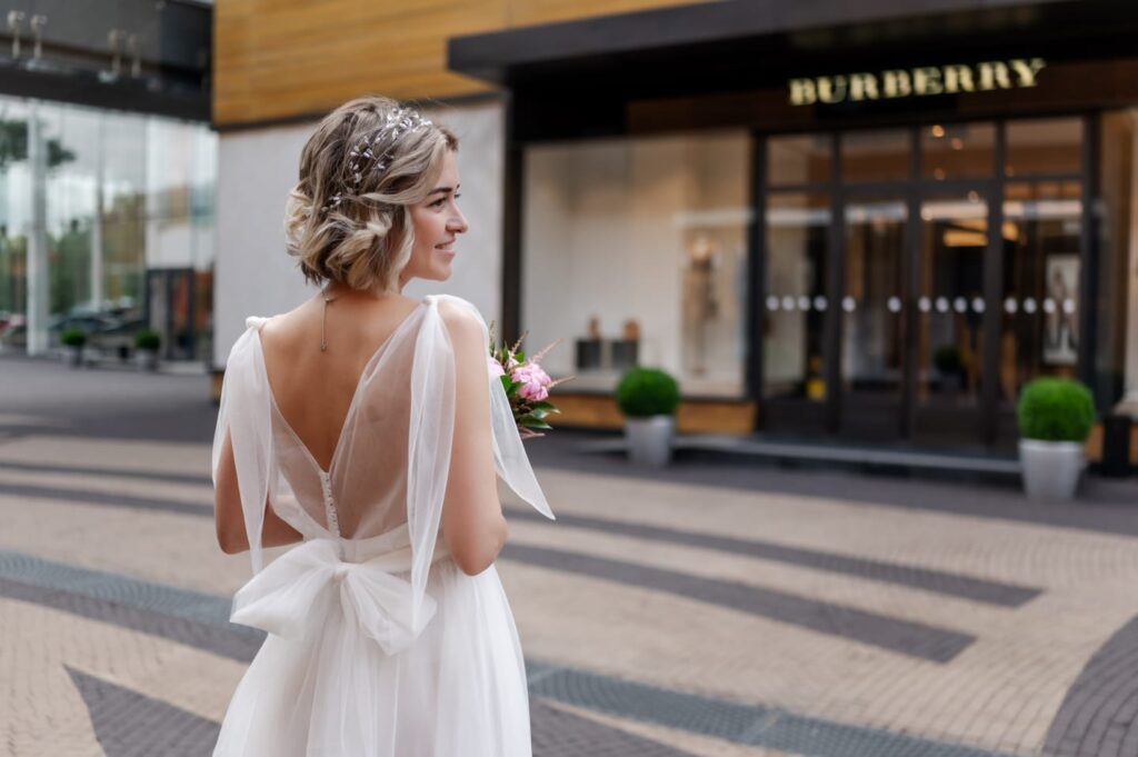 Photo Bride Maria in a Meliae dress