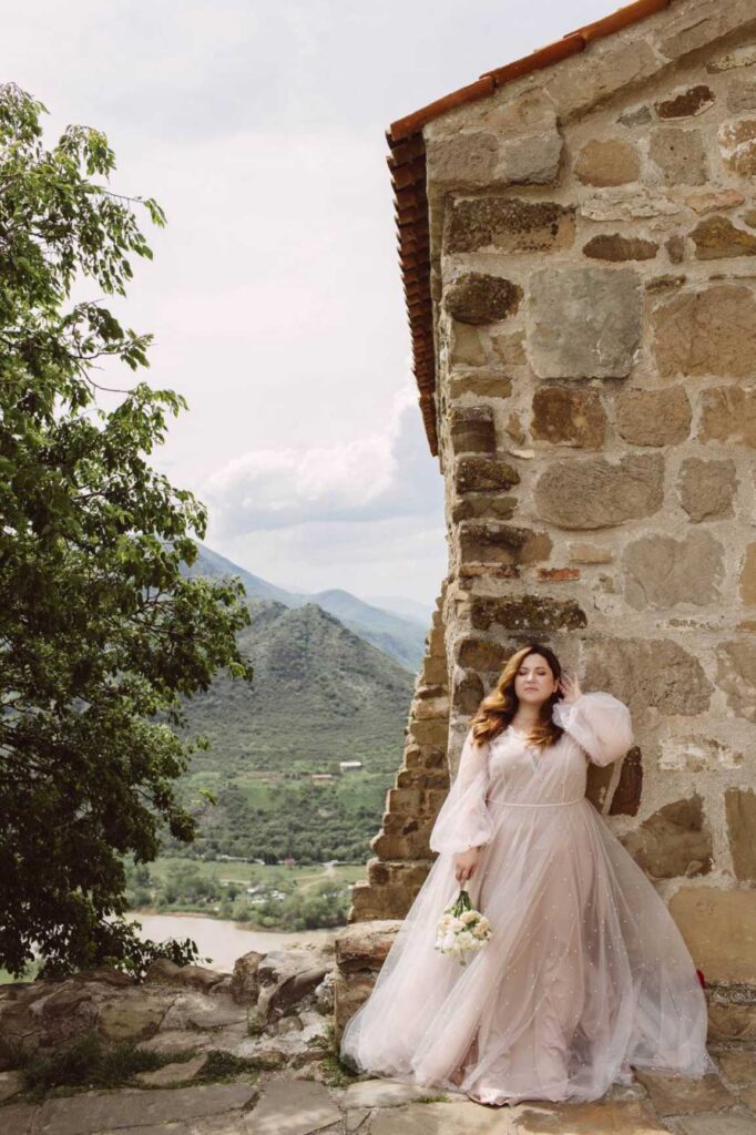 Photo Bride Sonya in an Iowa dress