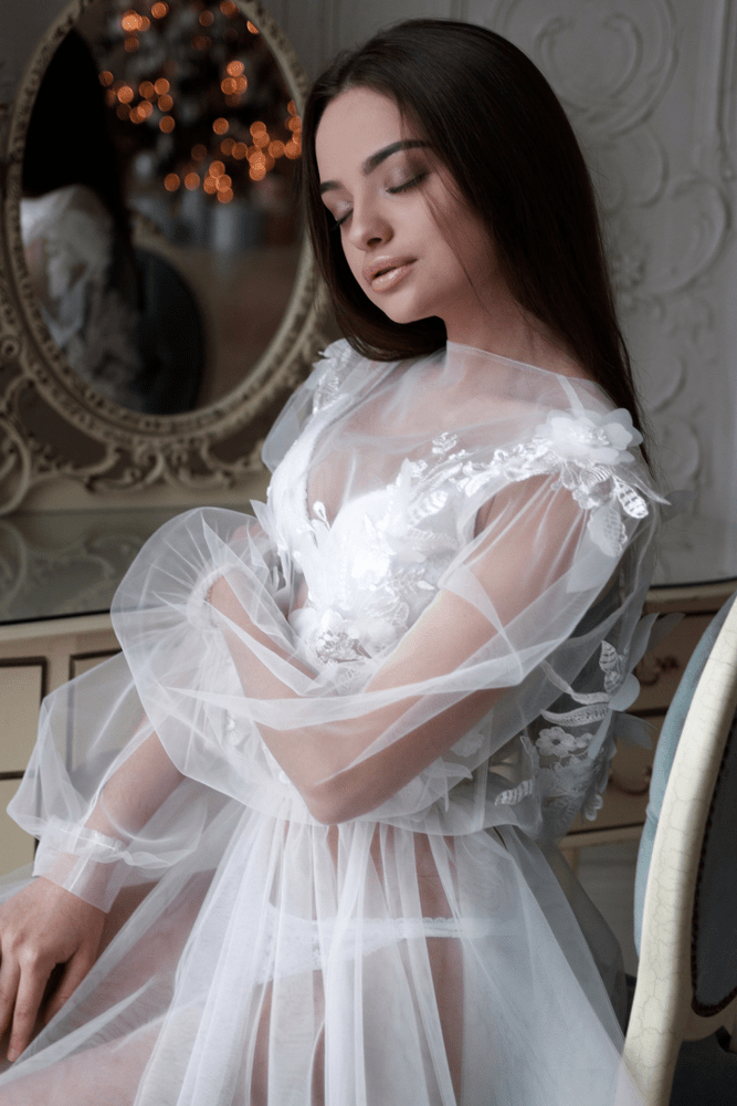 Whitney boudoir gown on the beautiful bride on the morning of her most important day Whitney boudoir gown on the beautiful bride on the morning of her most important day