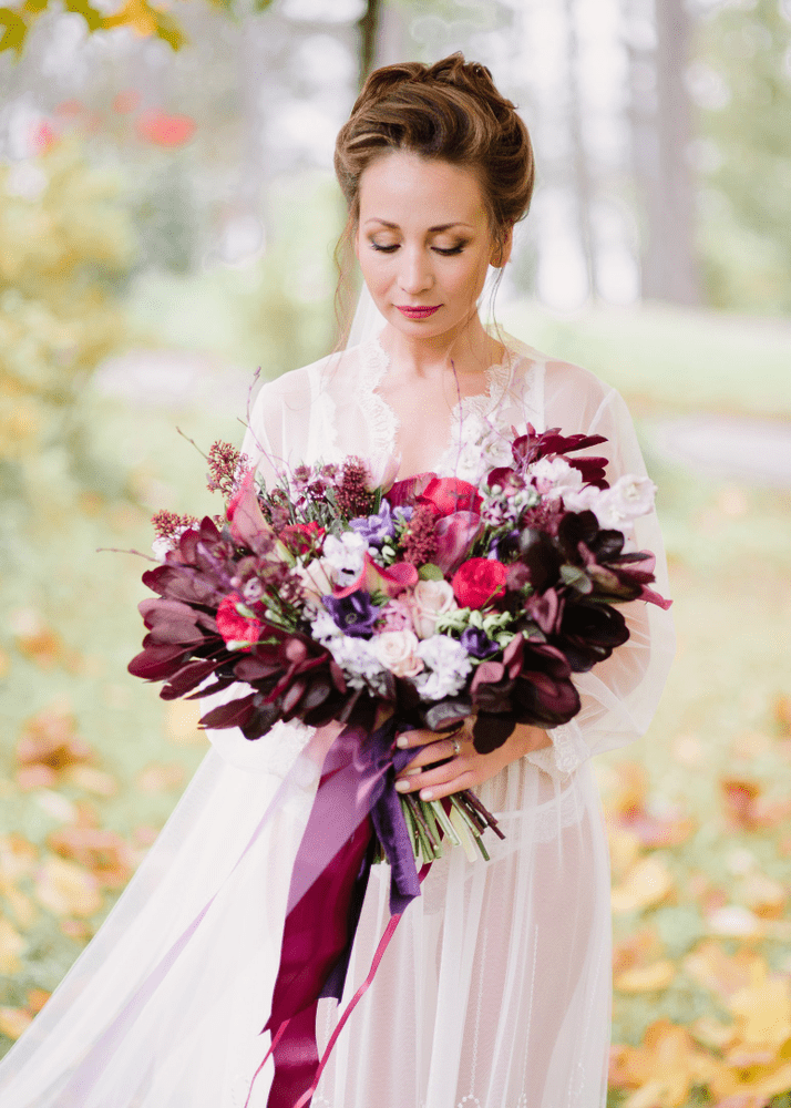 Bride Olga, in an exclusive wedding dress and boudoir dress Angelina