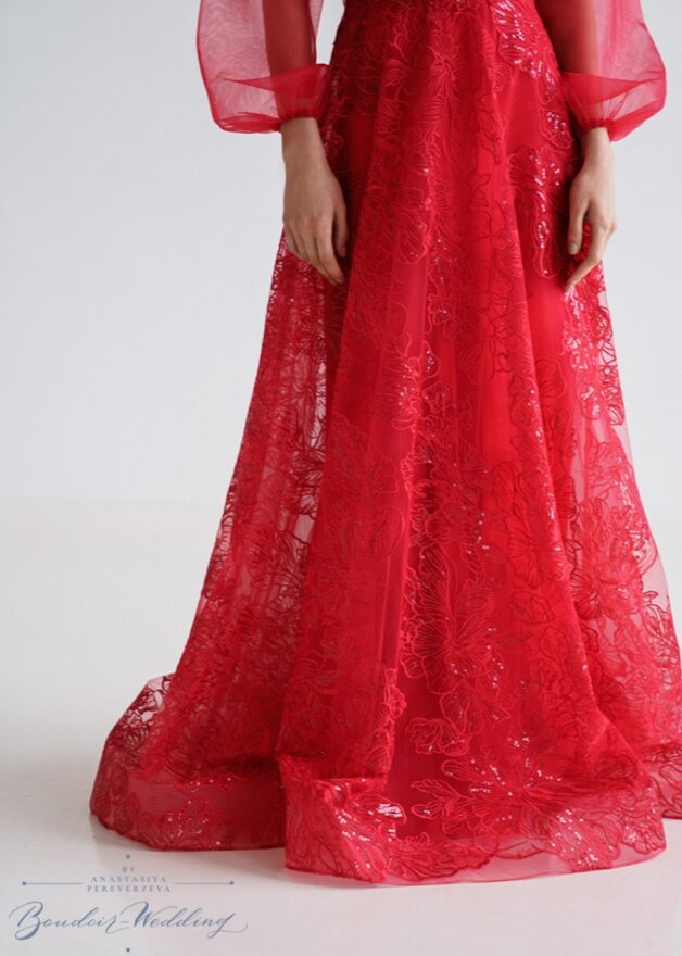 Red Evening dress Electra